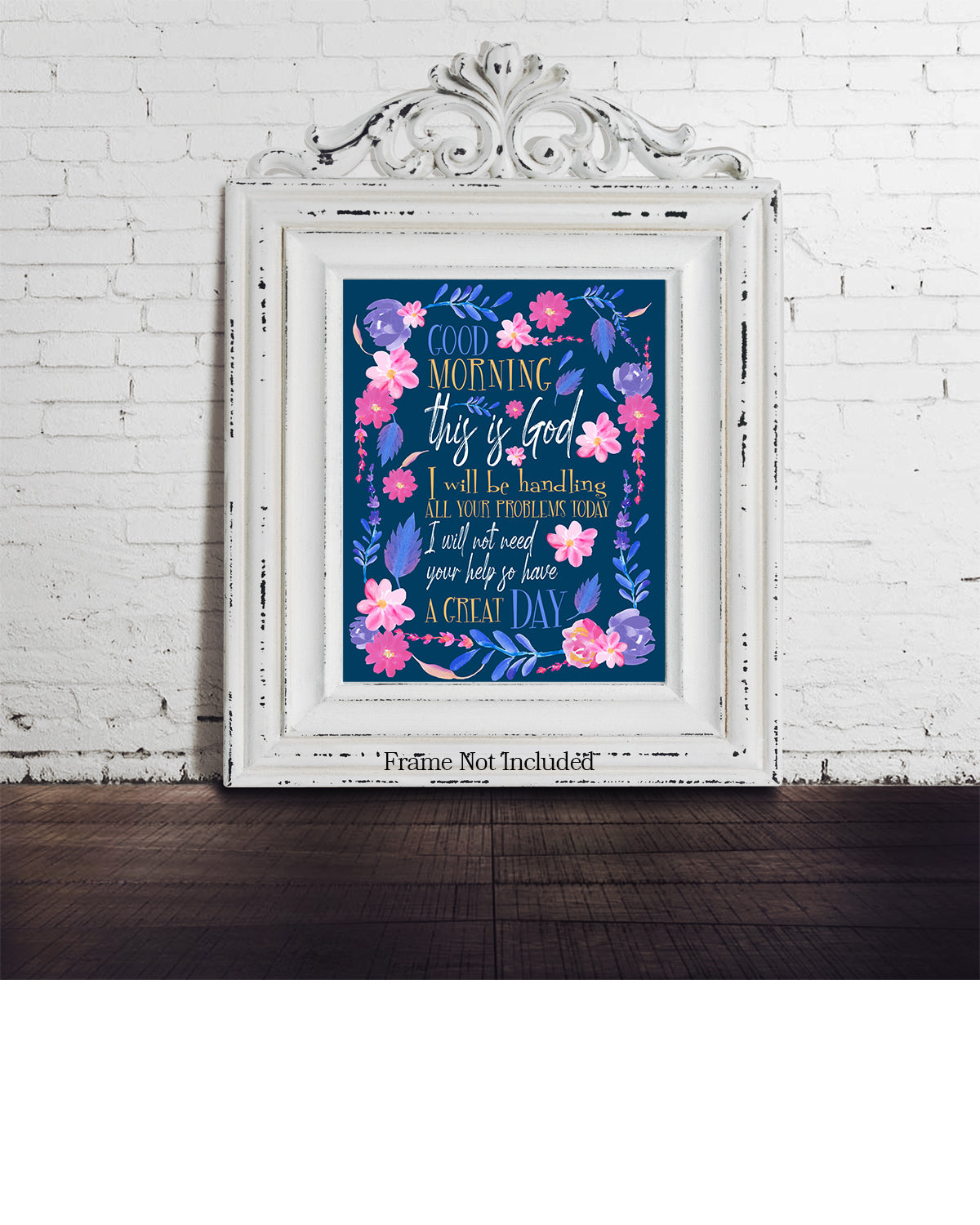 Good Morning This Is God I Will Be Handling Wall Art Decor Print