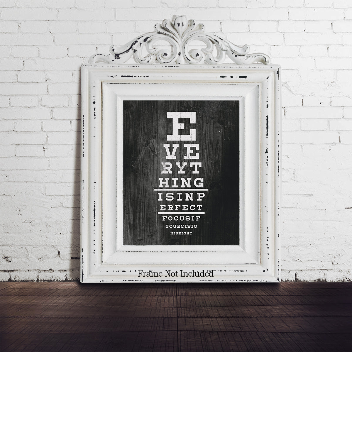 Everything Is In Perfect Focus If Your Visions Is Right - Motivational Quote Wall Art Print - Wall Decor for Office, Cubicle and Bedroom - Inspirational Wall Art