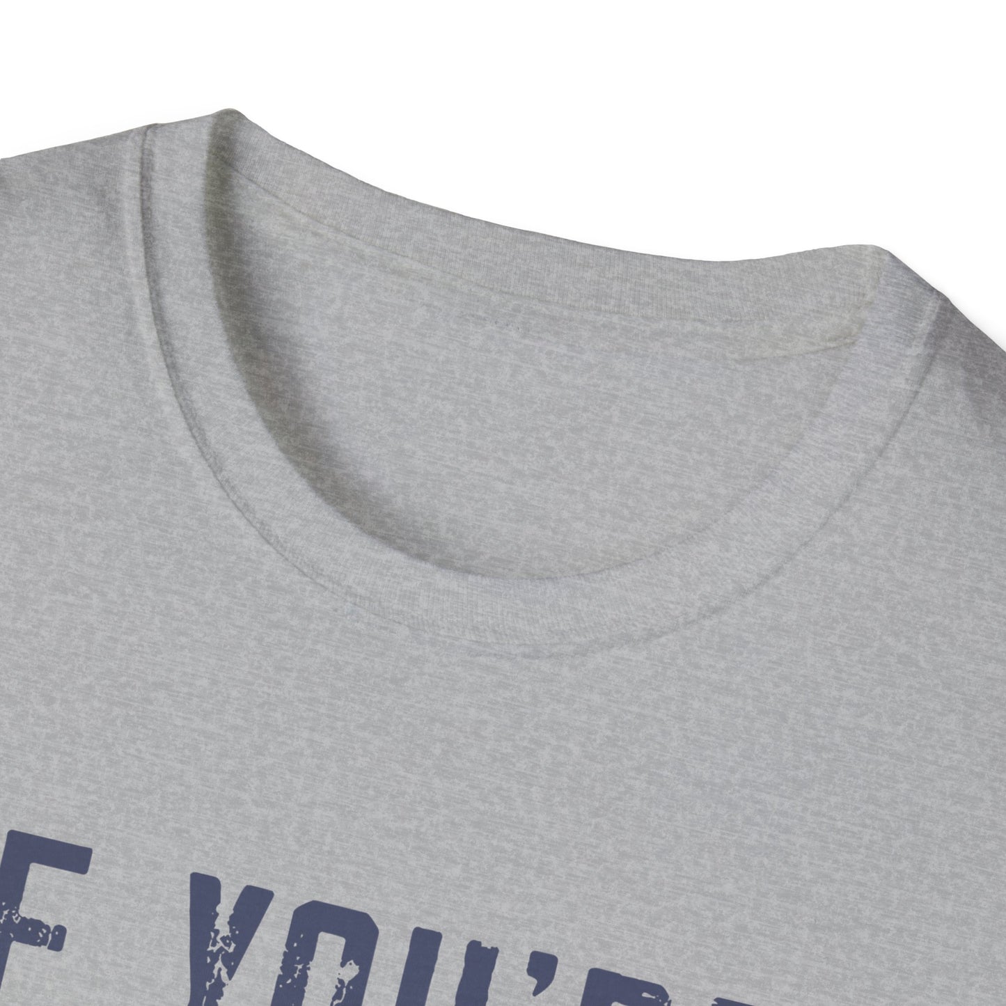 Make It Up Good - Unisex Softstyle T-Shirt - Melanie Robinson Inspirational Quotes - Distressed Style with Blue Text