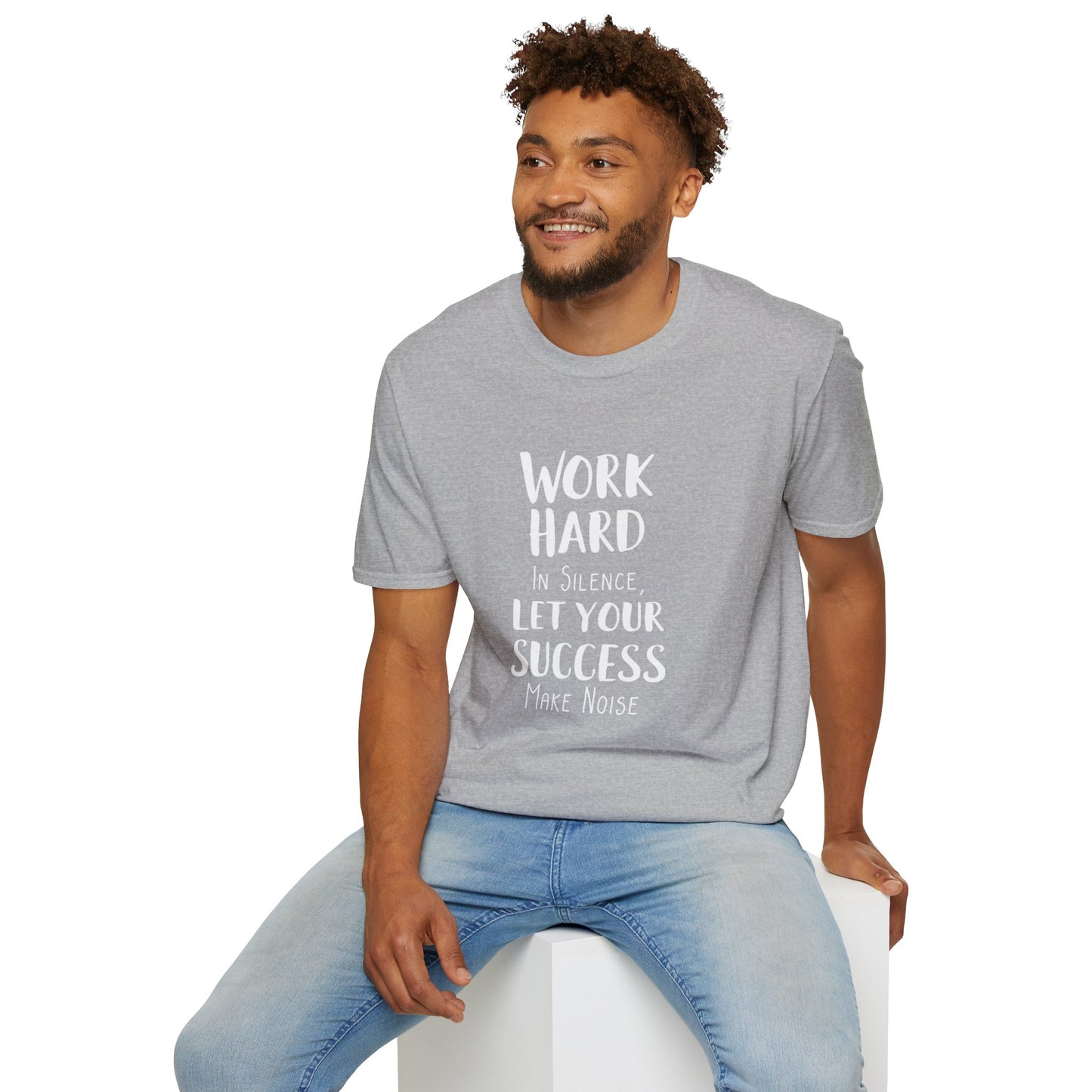 Work hard in silence - Unisex Softstyle T-Shirt