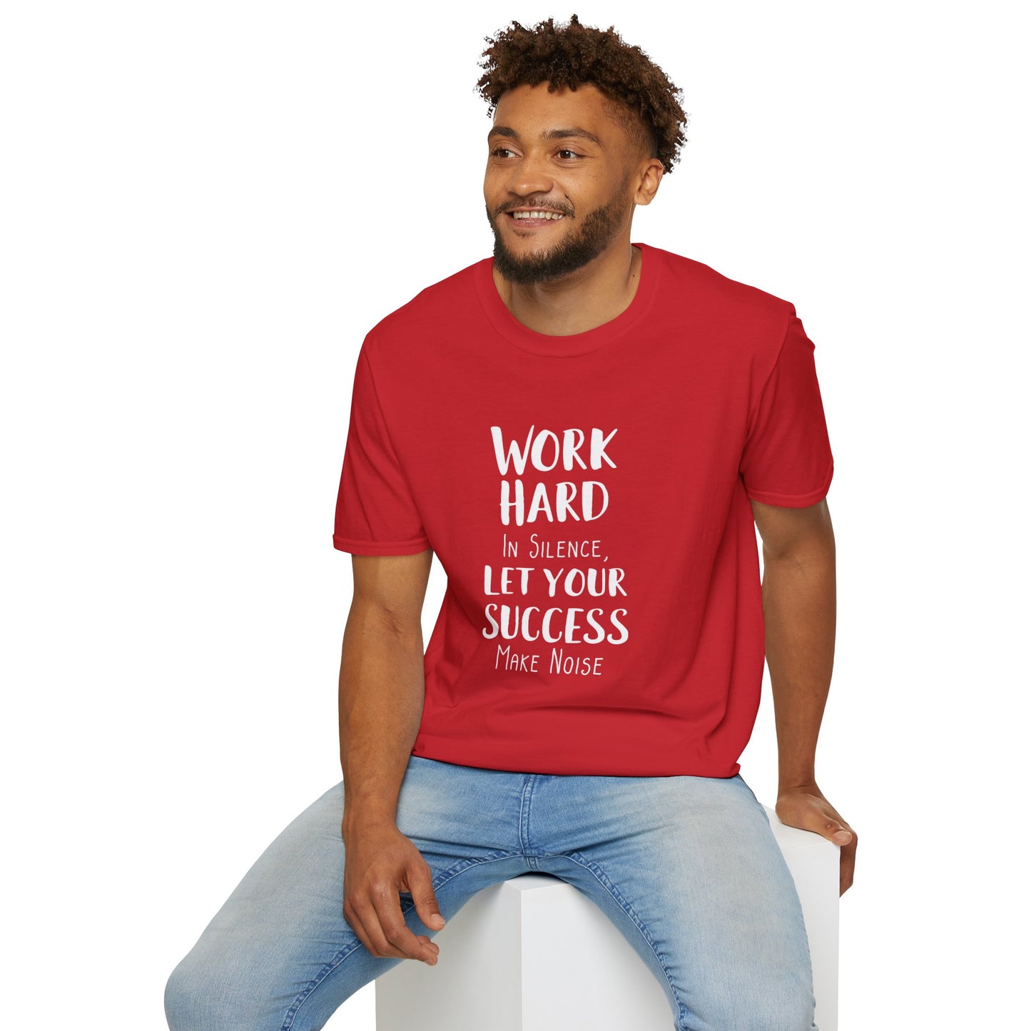 Work hard in silence - Unisex Softstyle T-Shirt