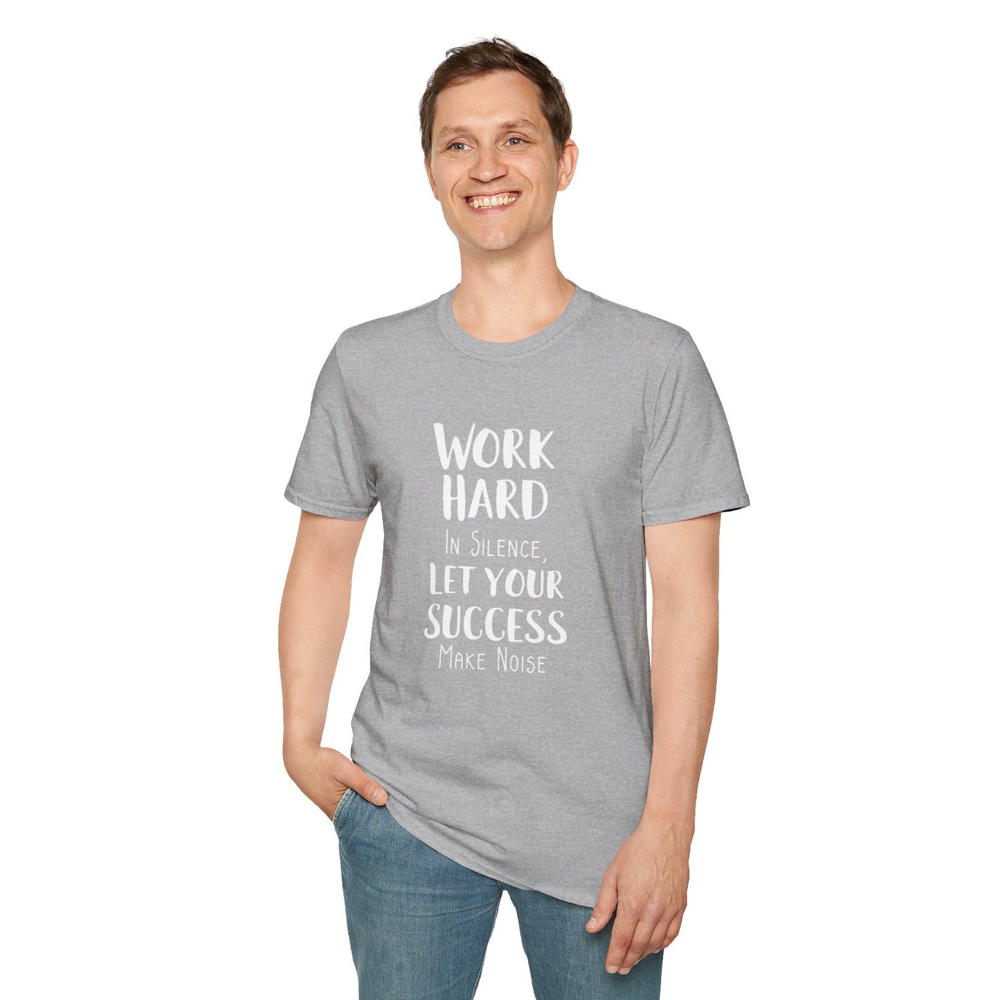 Work hard in silence - Unisex Softstyle T-Shirt