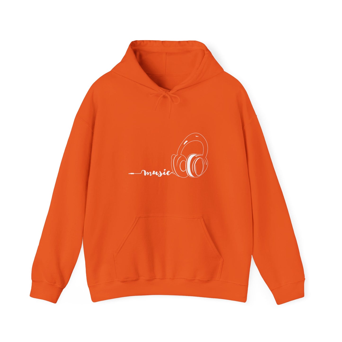 Music white - Unisex Heavy Blend™ Hooded Sweatshirt