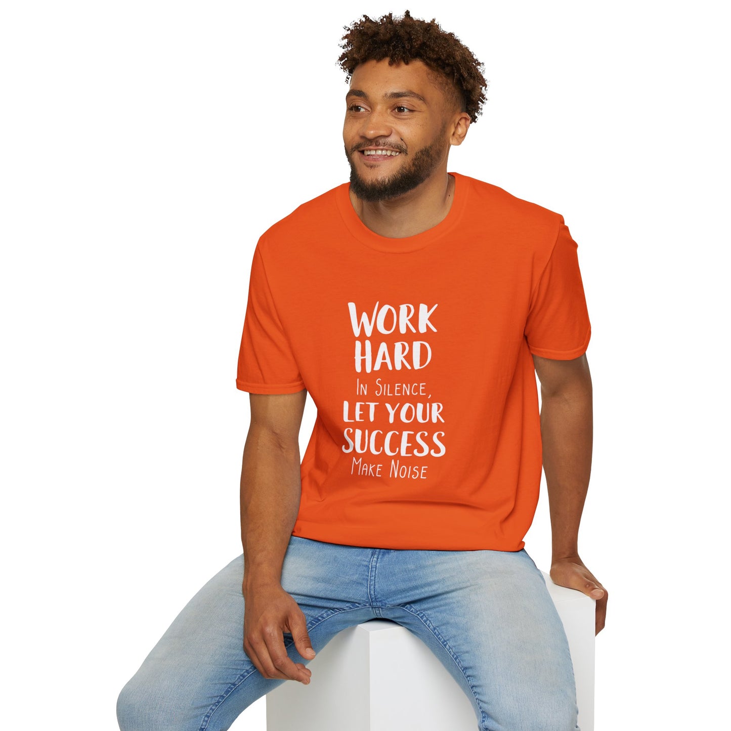 Work hard in silence - Unisex Softstyle T-Shirt