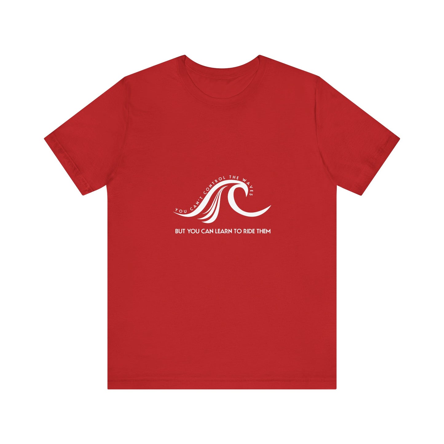 Control Waves white text Unisex Jersey Short Sleeve Tee
