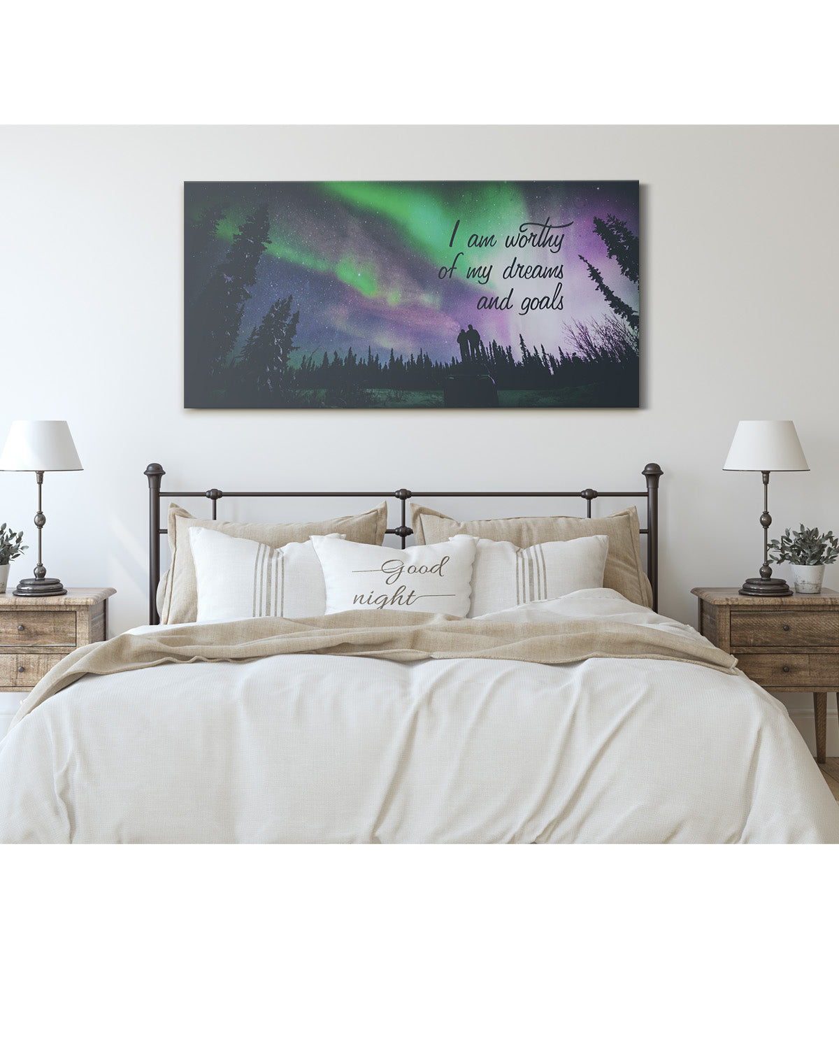 I Am Worthy of My Dreams and Goals - Wall Decor Art Canvas