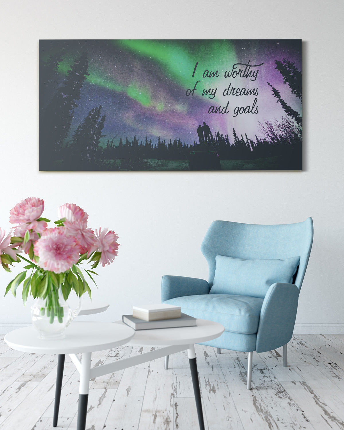 I Am Worthy of My Dreams and Goals - Wall Decor Art Canvas