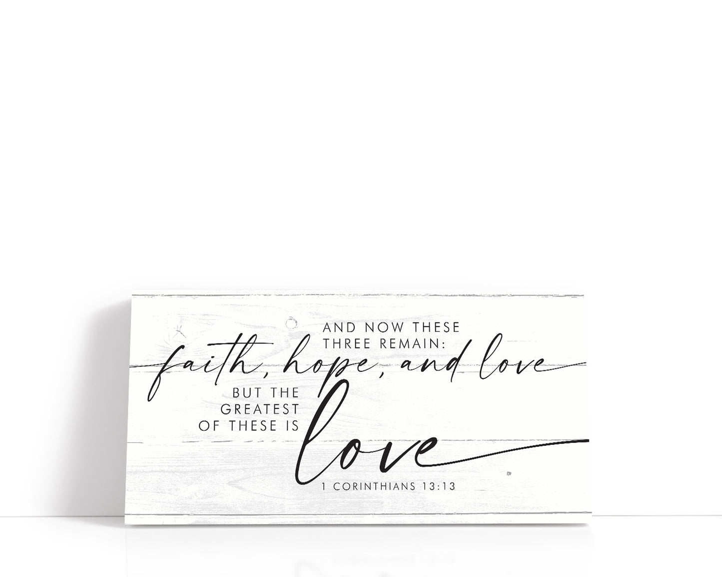 Bedroom Wall Decor Above Bed - And Now These Three Remain Room Decor - 1 Corinthians Sign - Bible Verses Wall Decor - Bridal Shower Wedding Gift For Couple