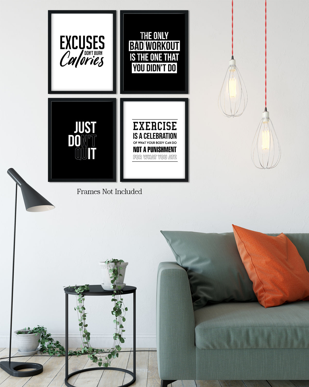 Workout Gym motivational wall art - man cave decor - sports art fitness - inspirational wall decor for a workout room