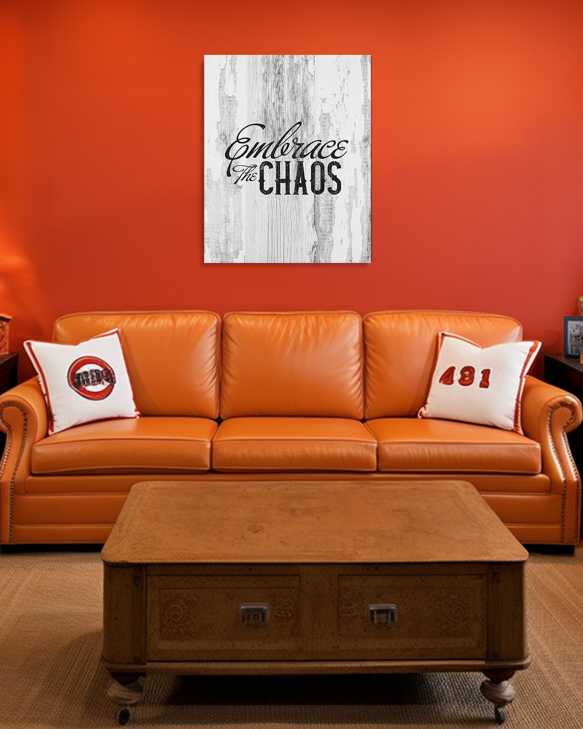 Embrace the Chaos Room Decor - Inspirational Wall Art - Motivational Wall Decor for Office