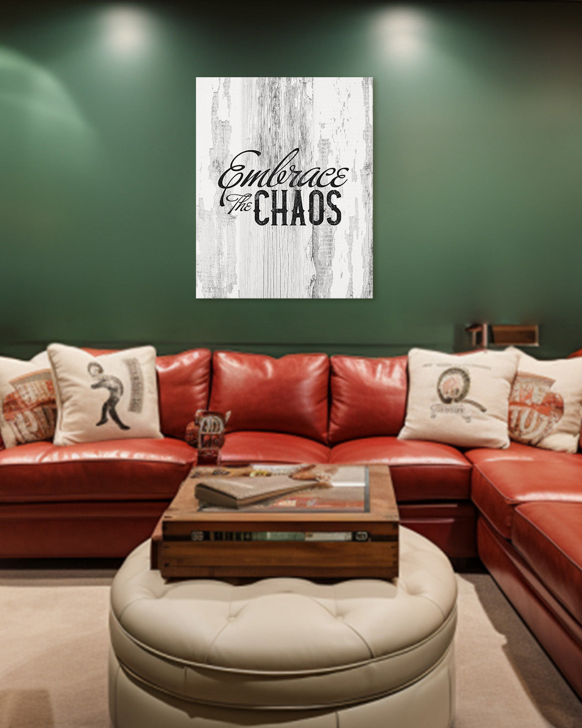Embrace the Chaos Room Decor - Inspirational Wall Art - Motivational Wall Decor for Office