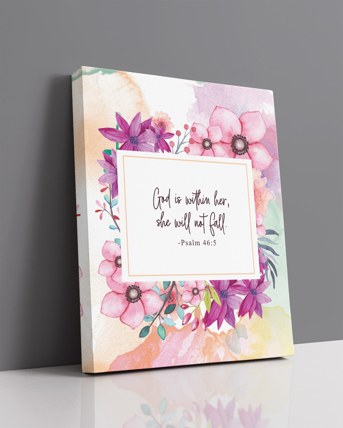 God Is Within Her - Christian Wall Art Decor Print