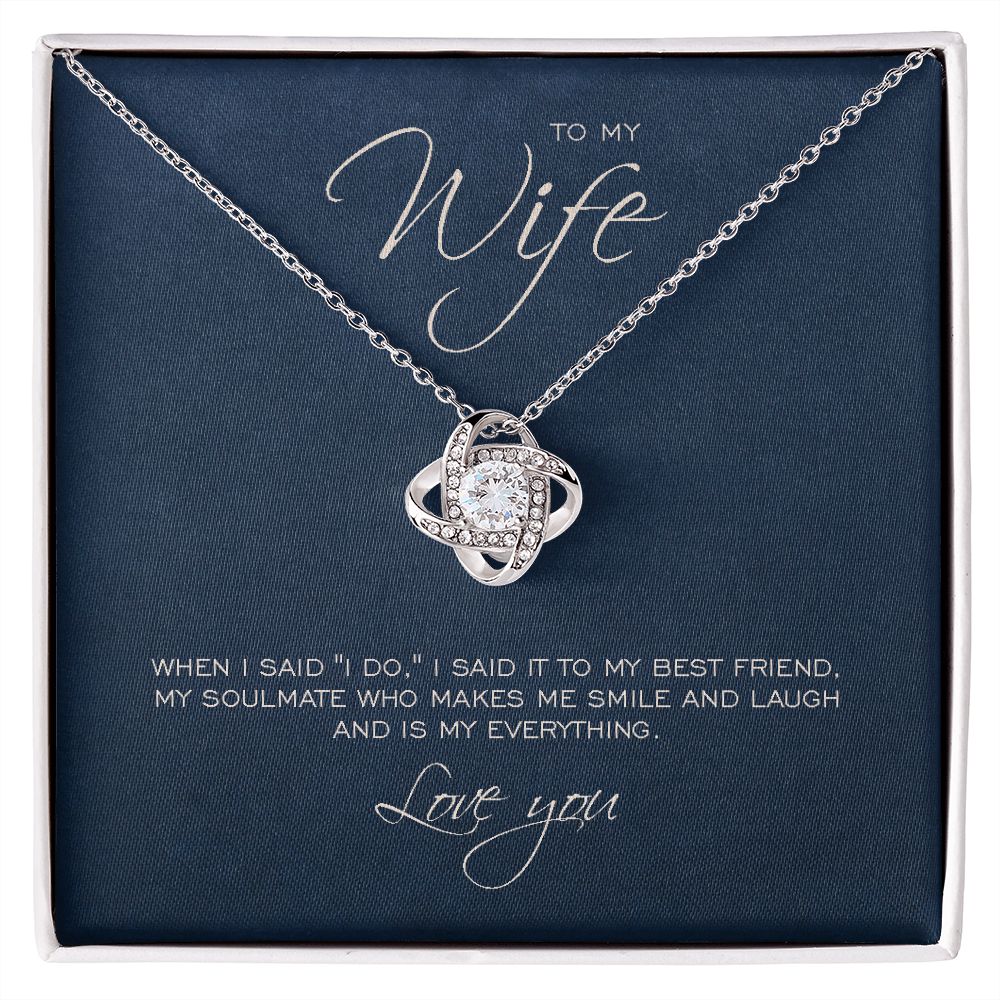 To my wife love knot necklace