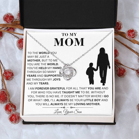 Mom - Perfect Love - Love Knot Necklace