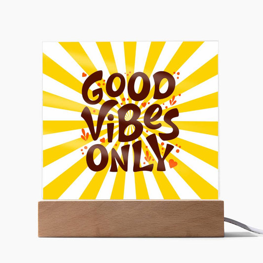 Good vibes only Happy led light