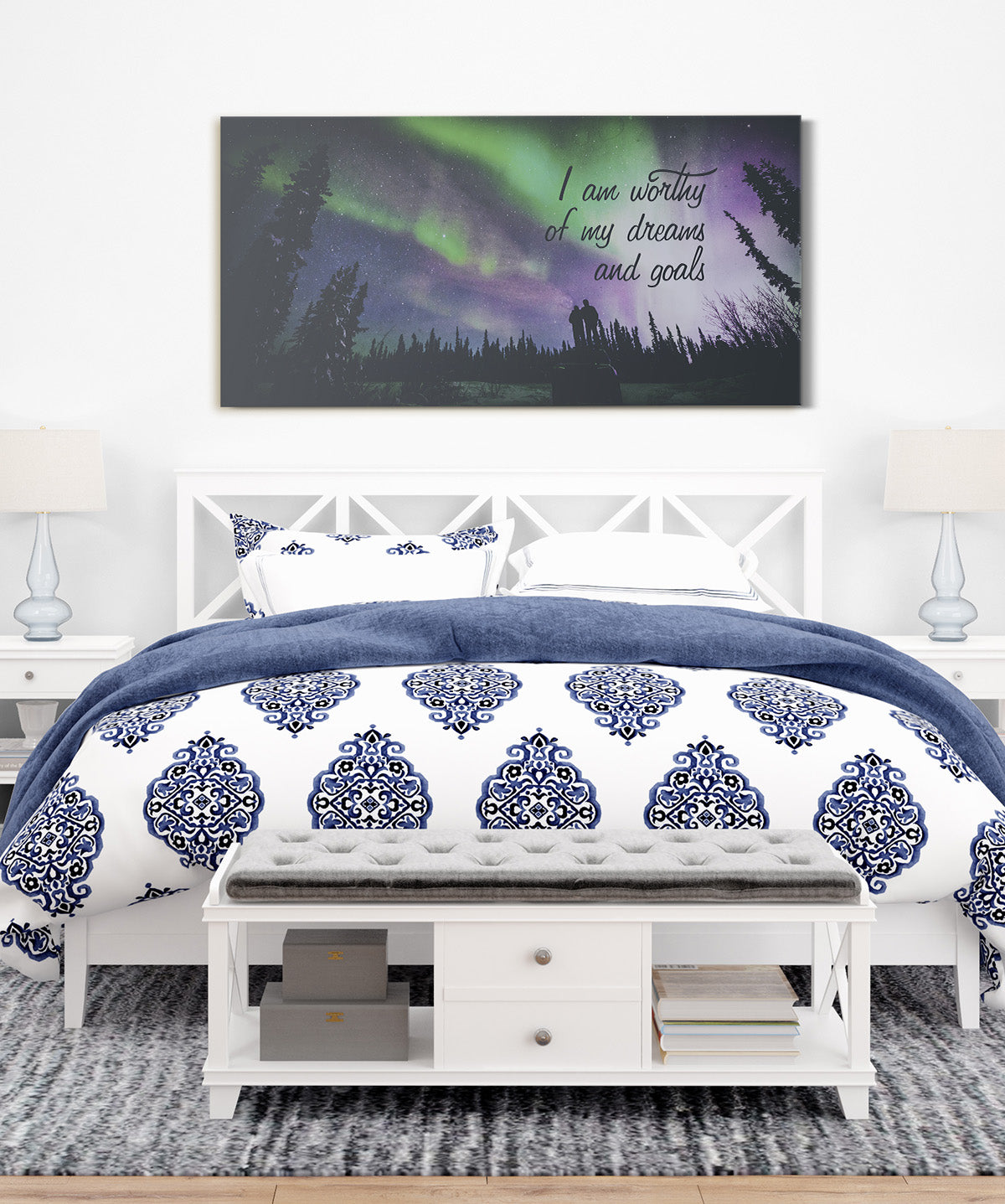 I Am Worthy of My Dreams and Goals - Wall Decor Art Canvas
