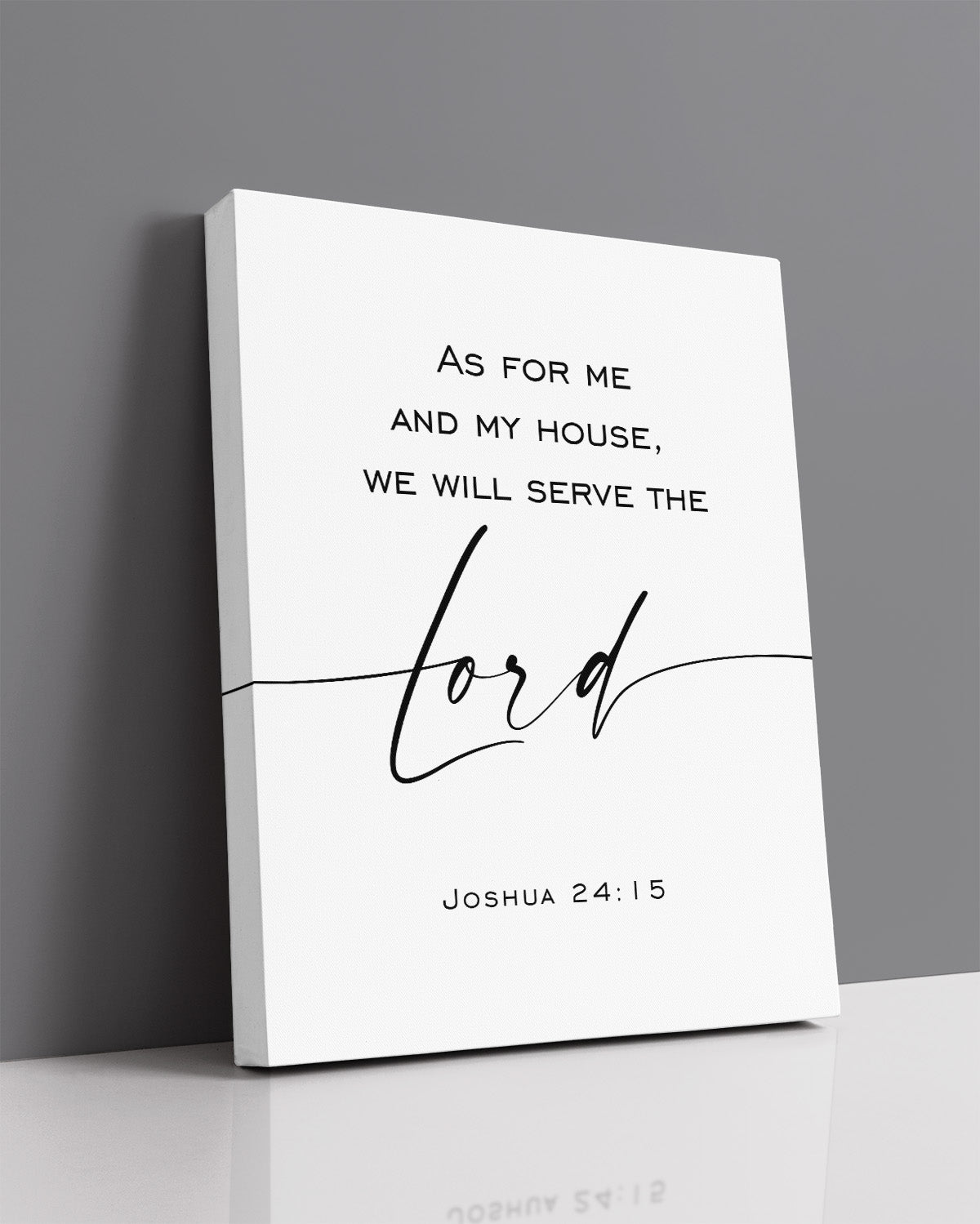Bible Verses Wall Decor - We will serve the lord - Canvas Religious Wall Art