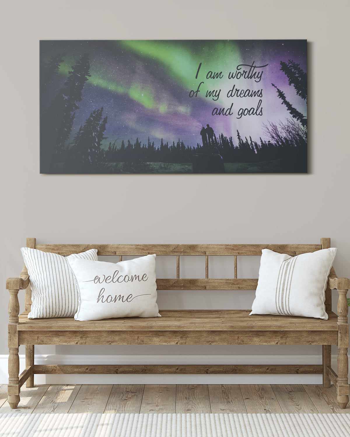 I Am Worthy of My Dreams and Goals - Wall Decor Art Canvas