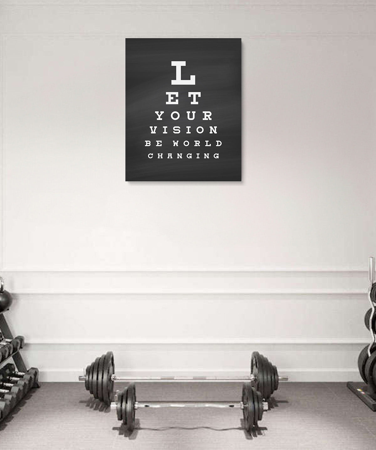 Let Your Vision Be World Changing - Motivational Quote Wall Art Print - Wall Decor for Office, Cubicle and Bedroom - Inspirational Wall Art