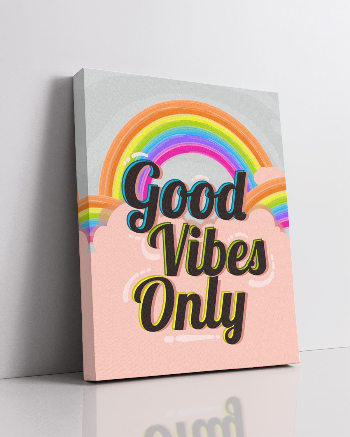 Good Vibes Only Wall Art Decor Print - unframed artwork printed on canvas