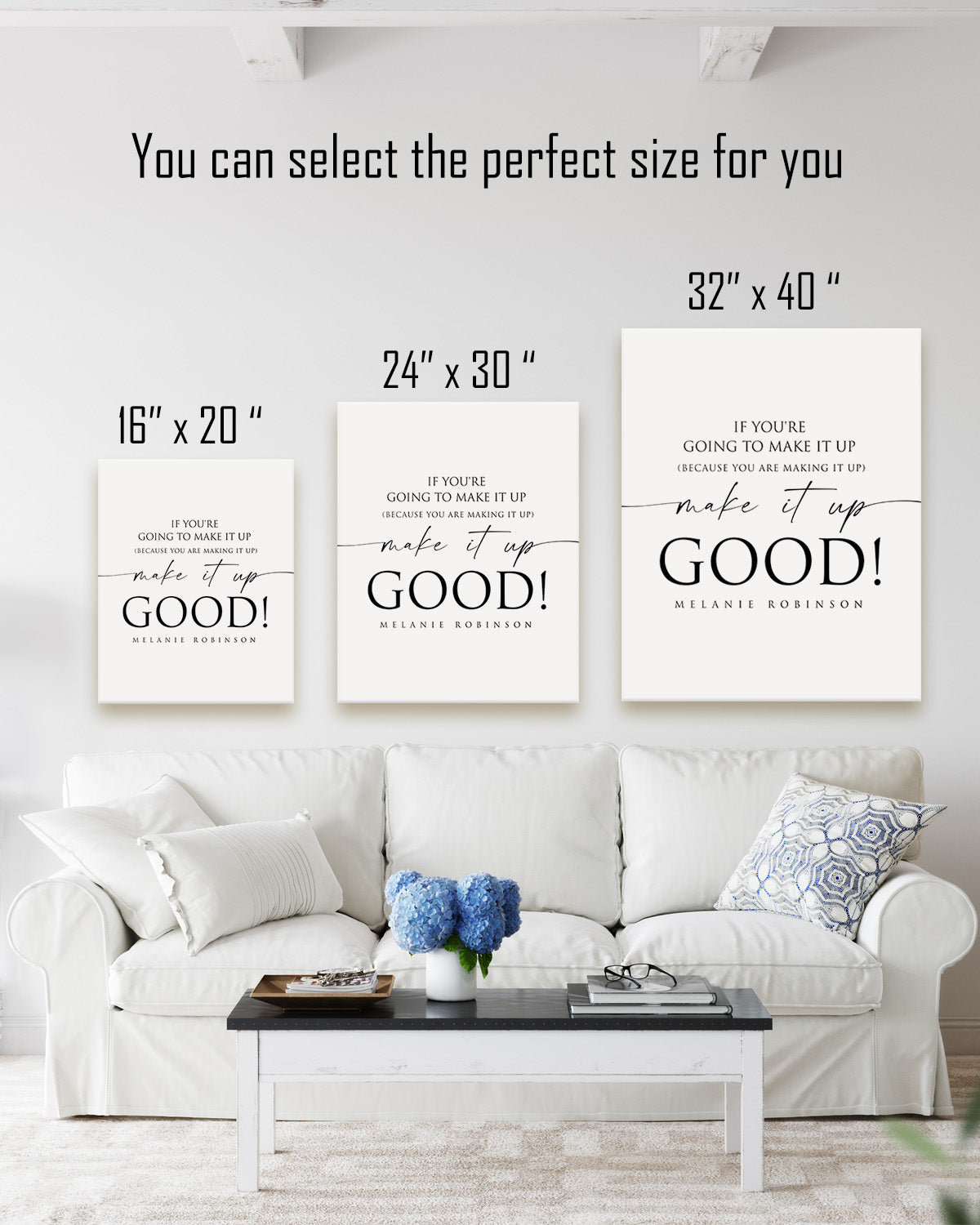 Make It Up Good - Melanie Robinson Inspirational Quotes - Typography Style