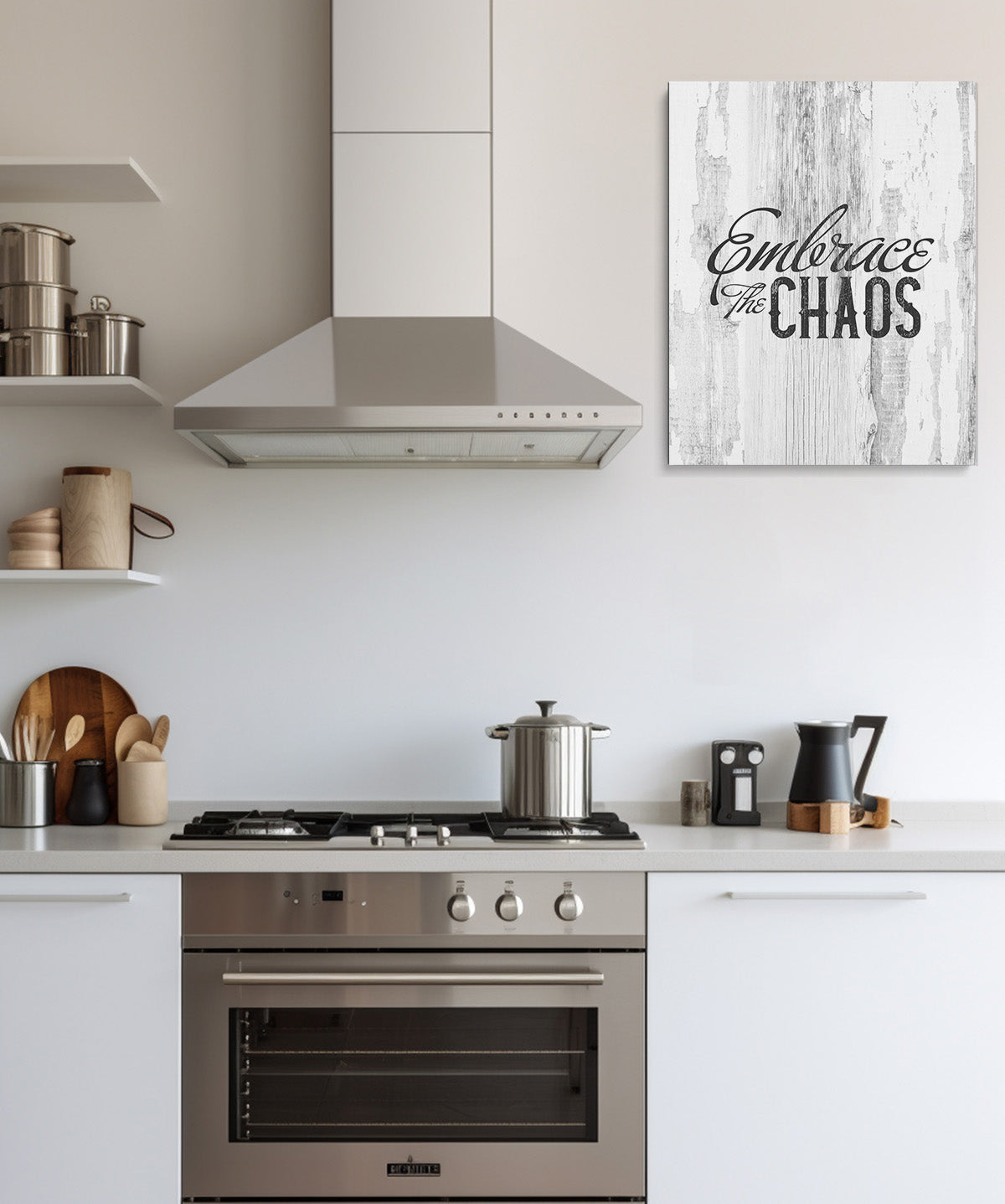 Embrace the Chaos Room Decor - Inspirational Wall Art - Motivational Wall Decor for Office
