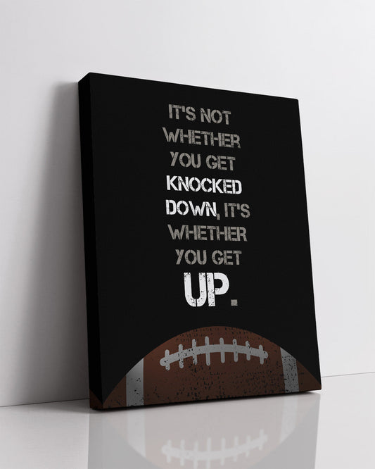 Govivo Football Room Decor - Motivational Football Posters, Canvas or Prints - Football Wall Art for Boys Bedroom, Locker Room, or Coach Gift - Inspirational Football Quotes