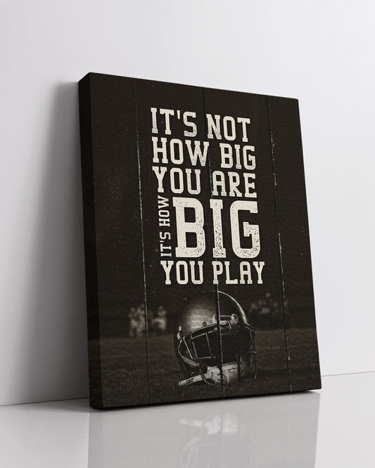 Football Inspirational Wall Art for Boys, Kids Room, Family or Game Room, Man Cave, Den - Teen Room Decor - Home Decor Gift for Sports Fans, Football Players