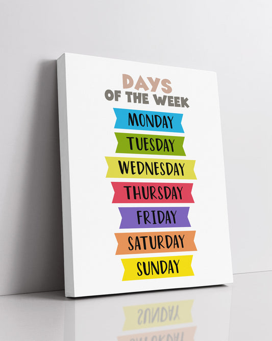 Educational Classroom Must Haves - Days Of The Week Room Decor for Preschoolers, Toddlers Kindergarten Elementary PreK - Teacher Supplies - Preschool Learning Activities