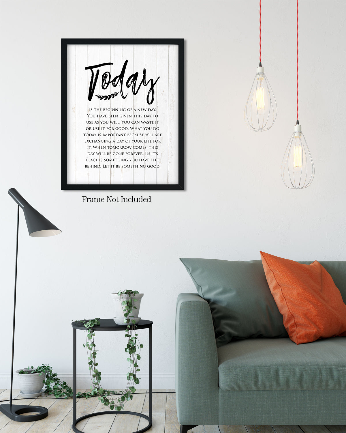 Today Is The Beginning Of A New Day Inspirational Wall Art - Positive Affirmations Wall Decor - Uplifting Aesthetic Home Decor