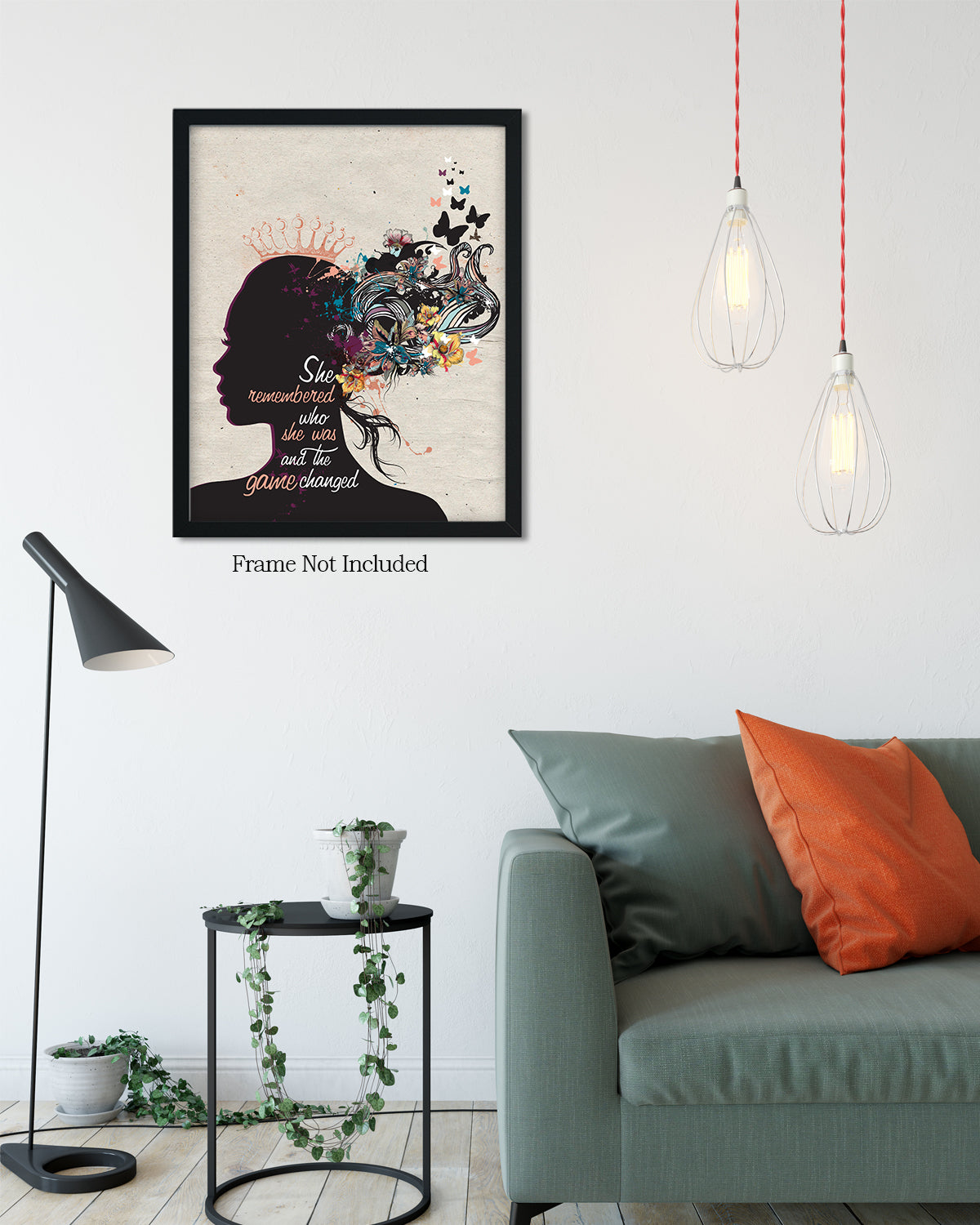 She Remembered Who She Was and The Game Changed Inspirational Wall Art - Positive Affirmations Wall Decor for Women Girls Teens Daughter - Uplifting Aesthetic Home Decor