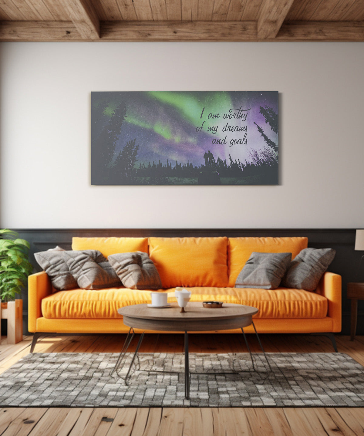 I Am Worthy of My Dreams and Goals - Wall Decor Art Canvas