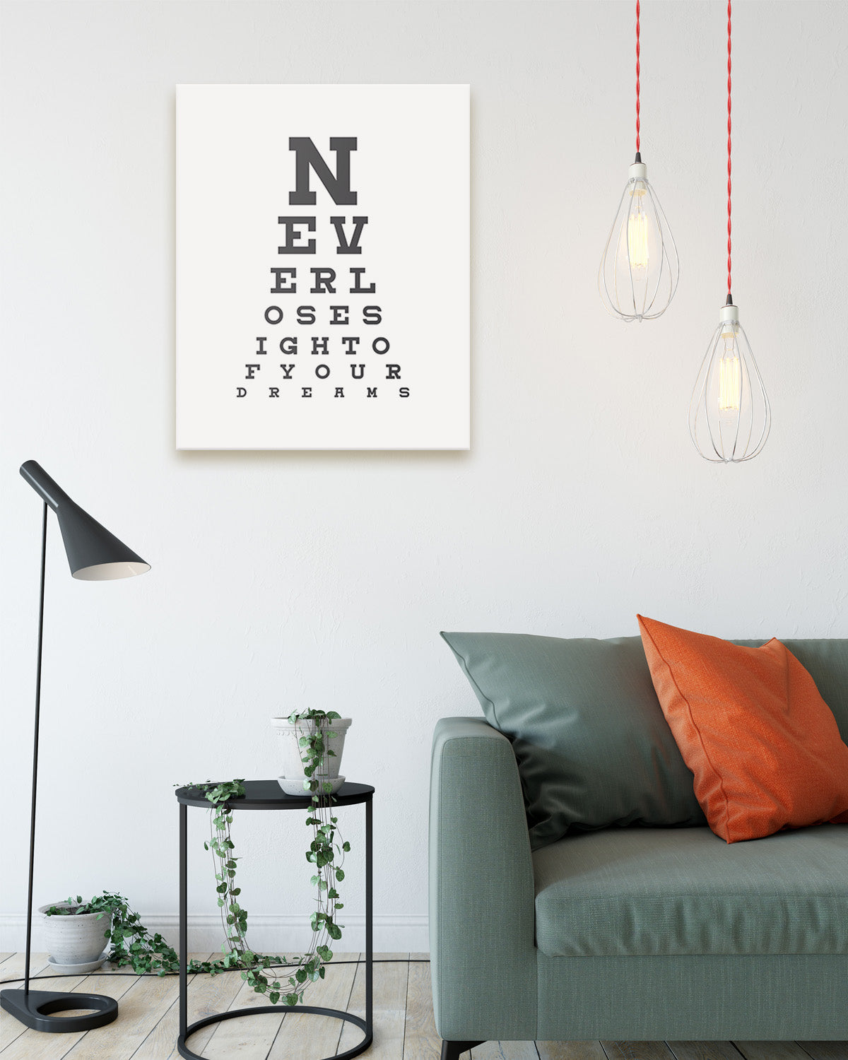 Never Lose Sight Of Your Dreams - Motivational Quote Wall Art Print - Wall Decor for Office, Cubicle and Bedroom - Inspirational Wall Art (Copy)