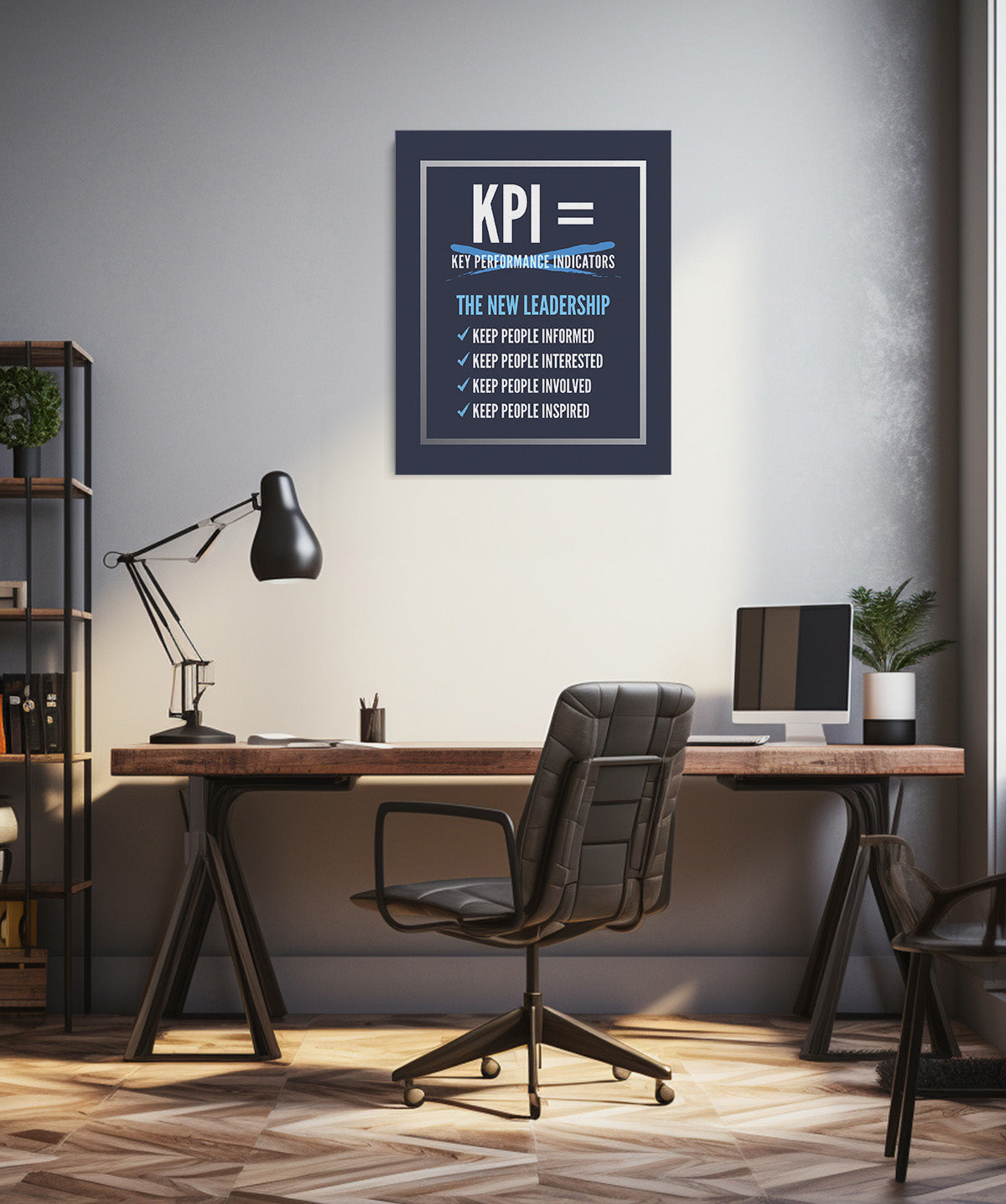 KPI = The New Leadership Room Decor - Inspirational Wall Art - Motivational Wall Decor for Office