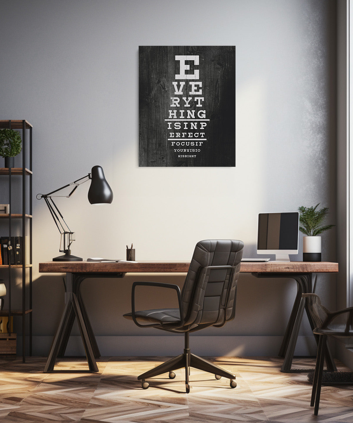 Everything Is In Perfect Focus If Your Visions Is Right - Motivational Quote Wall Art Print - Wall Decor for Office, Cubicle and Bedroom - Inspirational Wall Art