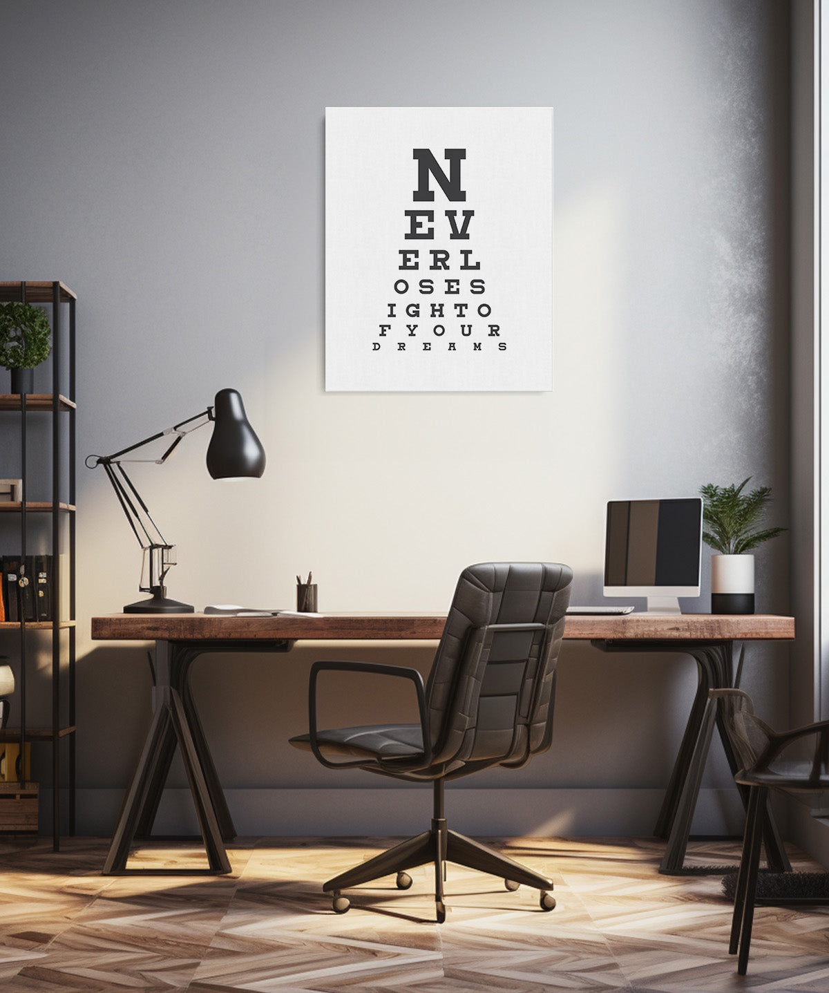 Never Lose Sight Of Your Dreams - Motivational Quote Wall Art Print - Wall Decor for Office, Cubicle and Bedroom - Inspirational Wall Art (Copy)