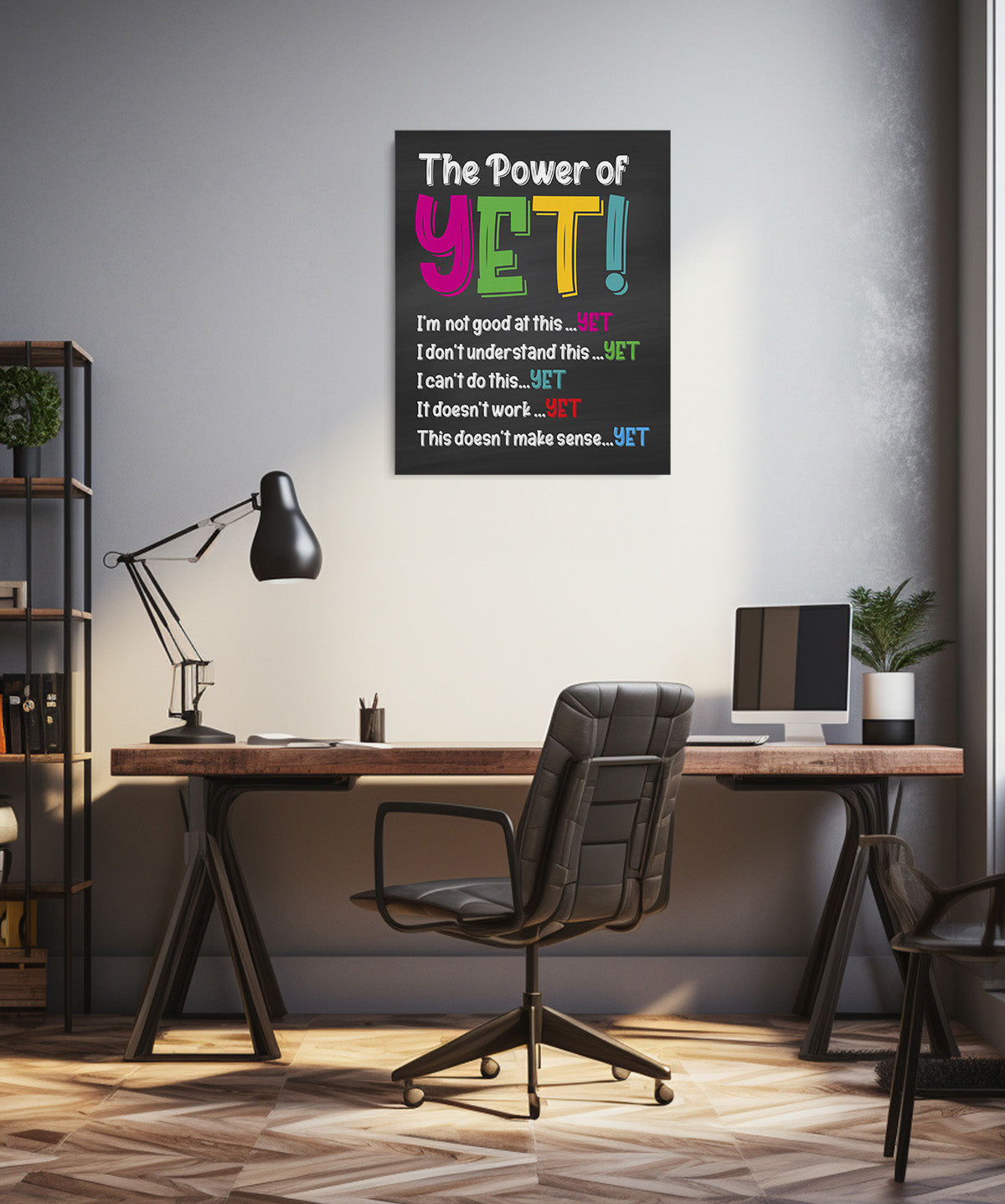 School Psychologist, Counseling Office Decor - The Power of Yet Mental Health Wall Decor for Kids - Teacher Supplies for Classroom - Room Decor Aesthetic - Bedroom Decor