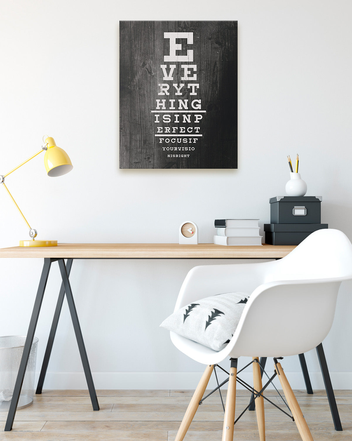 Everything Is In Perfect Focus If Your Visions Is Right - Motivational Quote Wall Art Print - Wall Decor for Office, Cubicle and Bedroom - Inspirational Wall Art