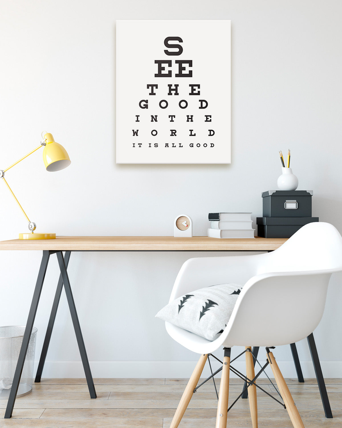 See The Good In The World It Is All Good - Motivational Quote Wall Art Print - Wall Decor for Office, Cubicle and Bedroom - Inspirational Wall Art