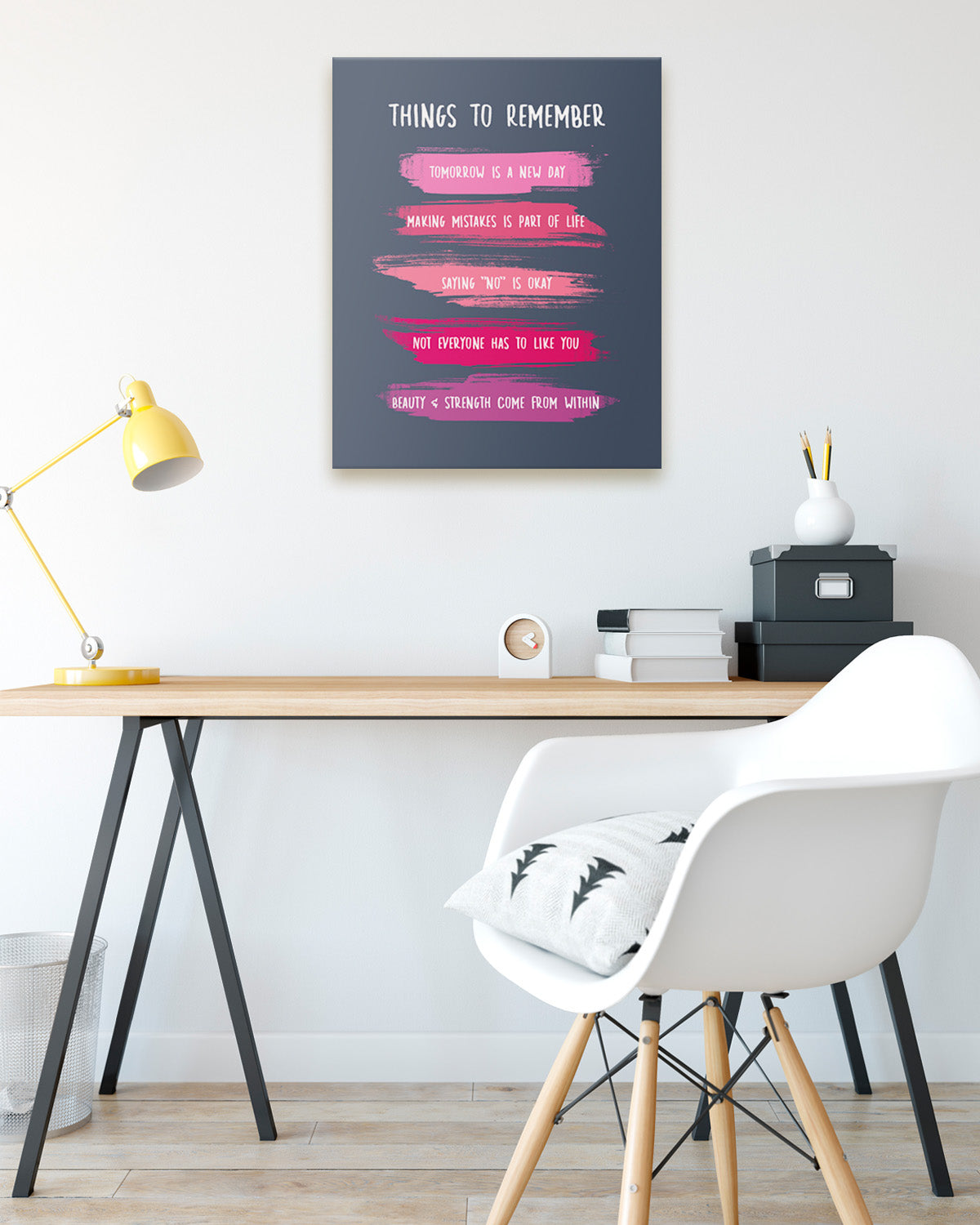 Things To Remember Inspirational Wall Art - Positive Affirmations Wall Decor for Women Girls Teens Daughter - Uplifting Aesthetic Home Decor for Bathroom and Bedroom