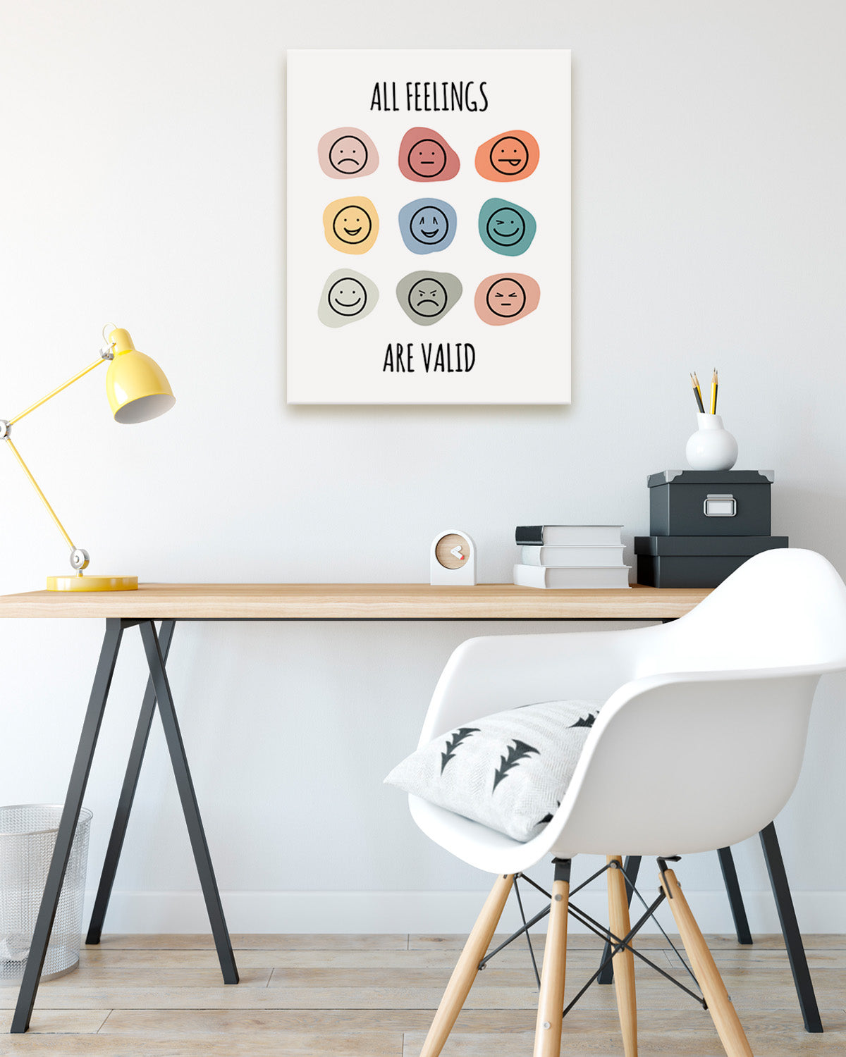 All Feelings Are Valid - Wall Decor for Therapy Office - Mindfulness Wall Decor - Counseling Office - Mental Health Wall Art - School Psychologist, Therapist Wall Art