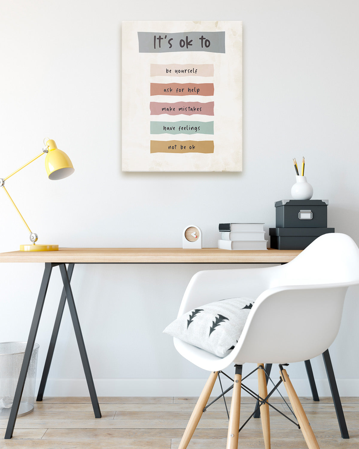 It's Ok To Be Yourself Affirmation Wall Decor