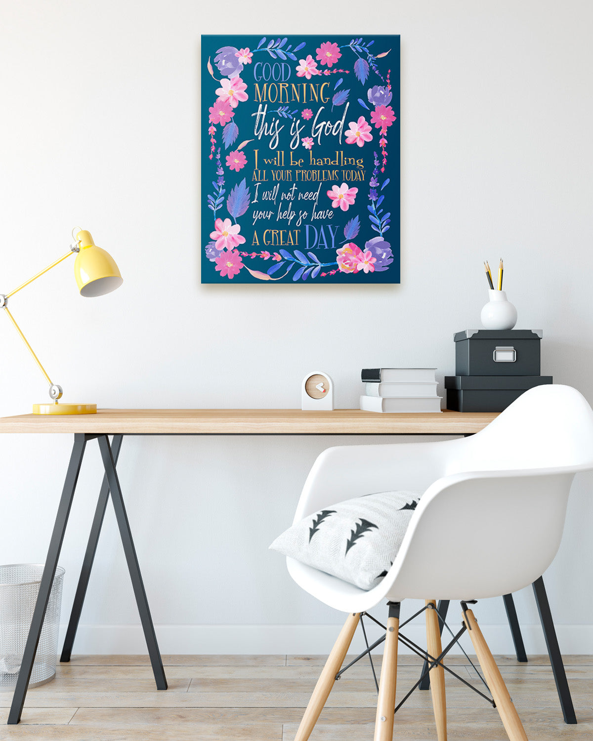 Good Morning This Is God I Will Be Handling Wall Art Decor Print