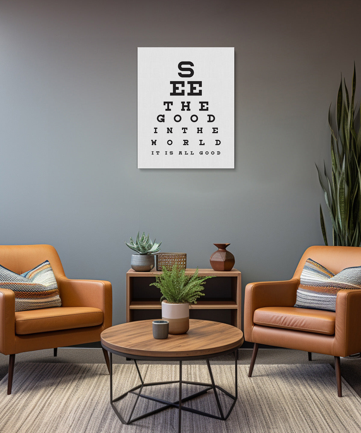 See The Good In The World It Is All Good - Motivational Quote Wall Art Print - Wall Decor for Office, Cubicle and Bedroom - Inspirational Wall Art