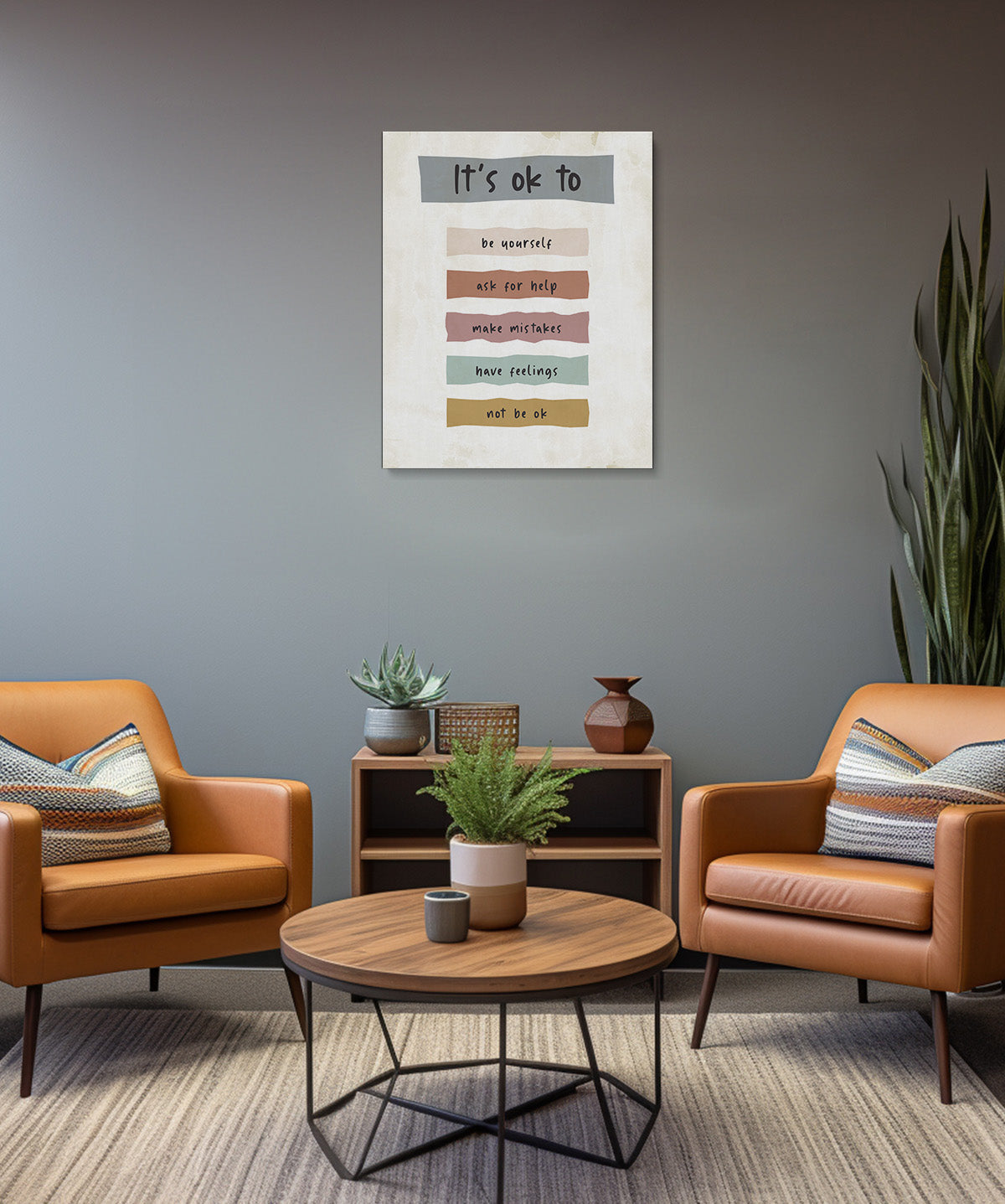 It's Ok To Be Yourself Affirmation Wall Decor