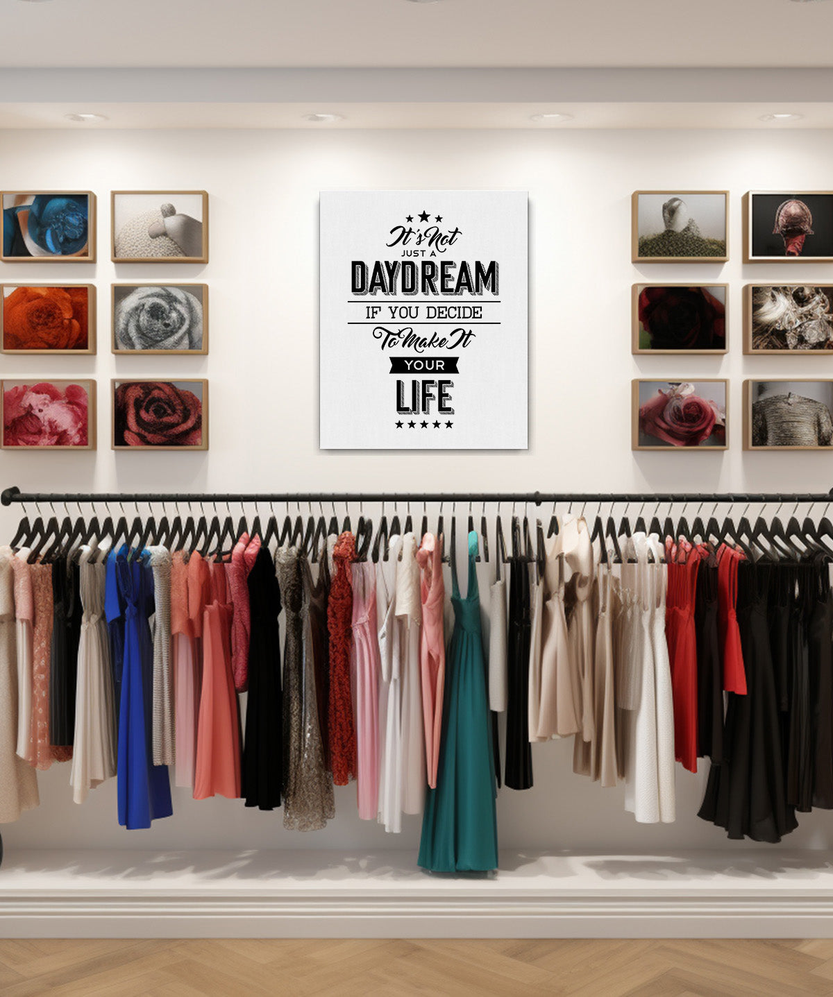 It's Not Just A Daydream If You Decide To Make It Your Life - Motivational Quote Wall Art Print - Wall Decor for Office, Cubicle and Bedroom - Inspirational Wall Art